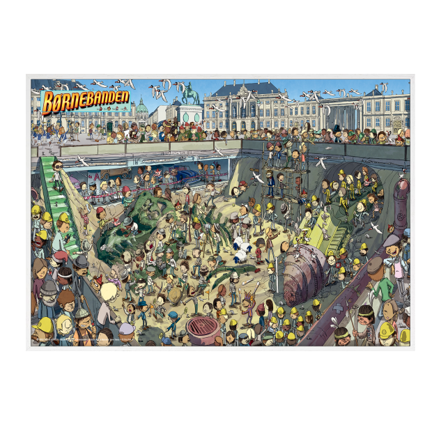 Brnebanden nede i en udgravning