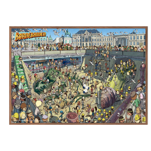 Brnebanden nede i en udgravning