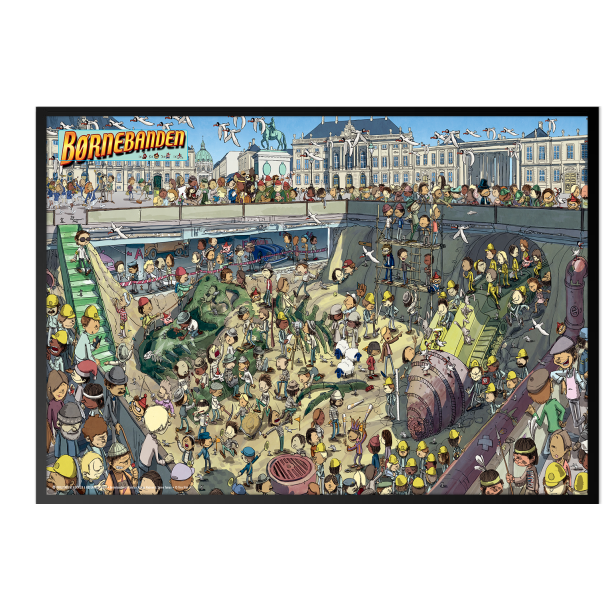 Brnebanden nede i en udgravning