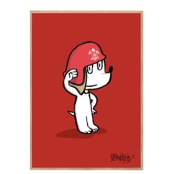 Hunden Ib som brandmand