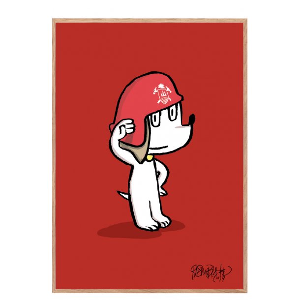 Hunden Ib som brandmand