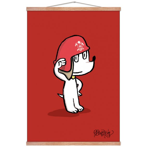 Hunden Ib som brandmand