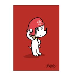 Hunden Ib som brandmand