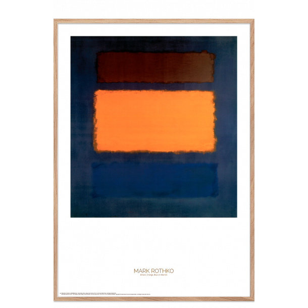 Mark Rothko  Brown, Orange, Blue on Marron