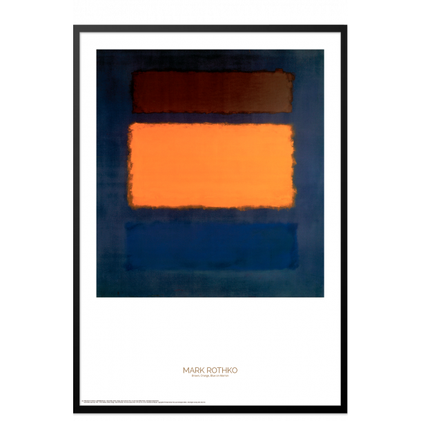 Mark Rothko  Brown, Orange, Blue on Marron