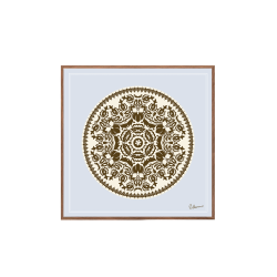 Spitze. Braun und hellblau