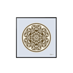 Spitze. Braun und hellblau