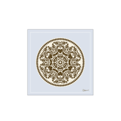 Spitze. Braun und hellblau