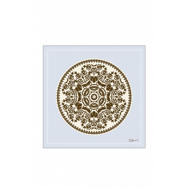 Lace. Brown and light blue