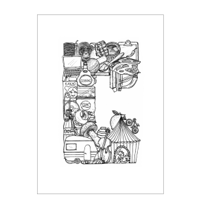 C - Buchstabe doodle