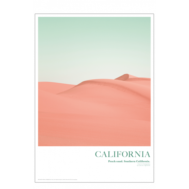 California. Peach sand