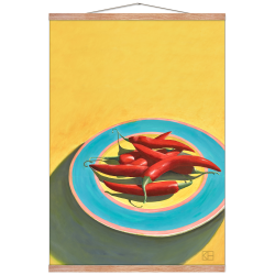 Poster with chillies