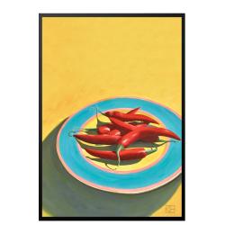 Poster with chillies