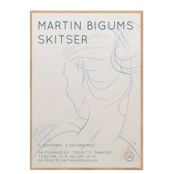 Dame skitse, rygvendt. Bigums skitser i Skitsehandlen