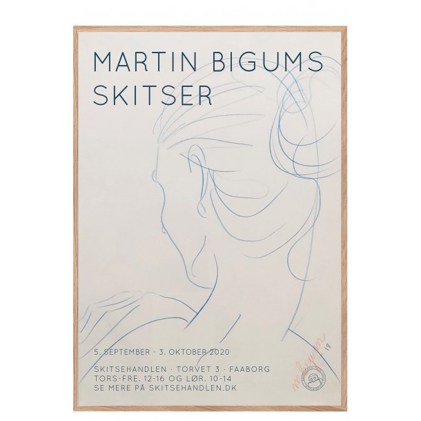 Dame skitse, rygvendt. Bigums skitser i Skitsehandlen