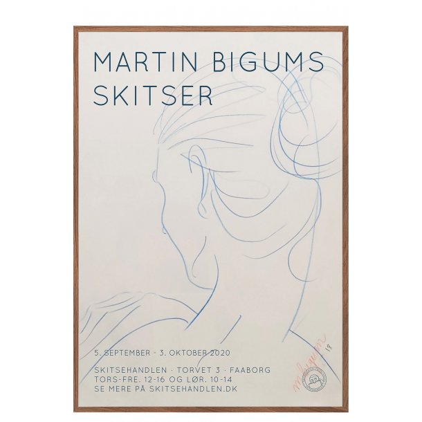 Dame skitse, rygvendt. Bigums skitser i Skitsehandlen