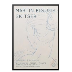 Dame skitse, rygvendt. Bigums skitser i Skitsehandlen