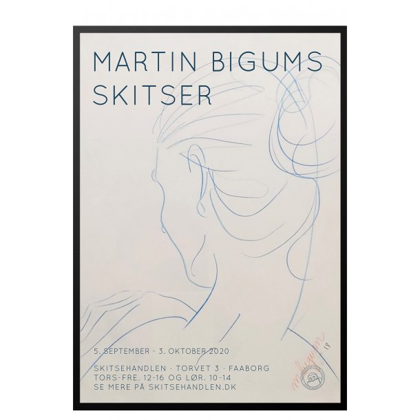 Dame skitse, rygvendt. Bigums skitser i Skitsehandlen