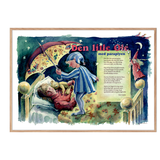 Den lille Ole med paraplyen, sangplakat