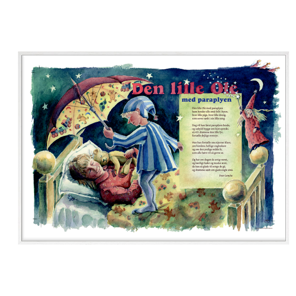 Den lille Ole med paraplyen, sangplakat