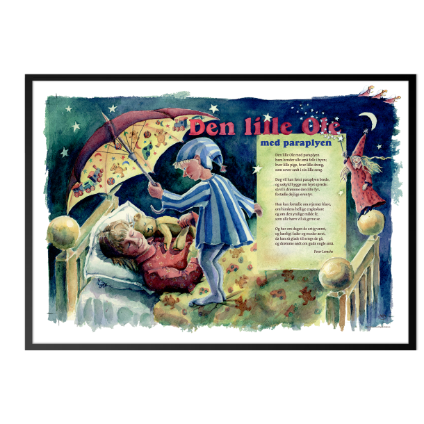Den lille Ole med paraplyen, sangplakat