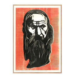 Edvard Munch - Man with beard (red)