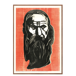 Edvard Munch - Man with beard (red)