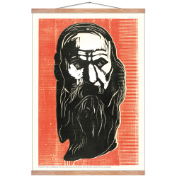 Edvard Munch - Man with beard (red)