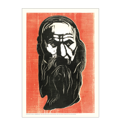 Edvard Munch - Man with beard (red)