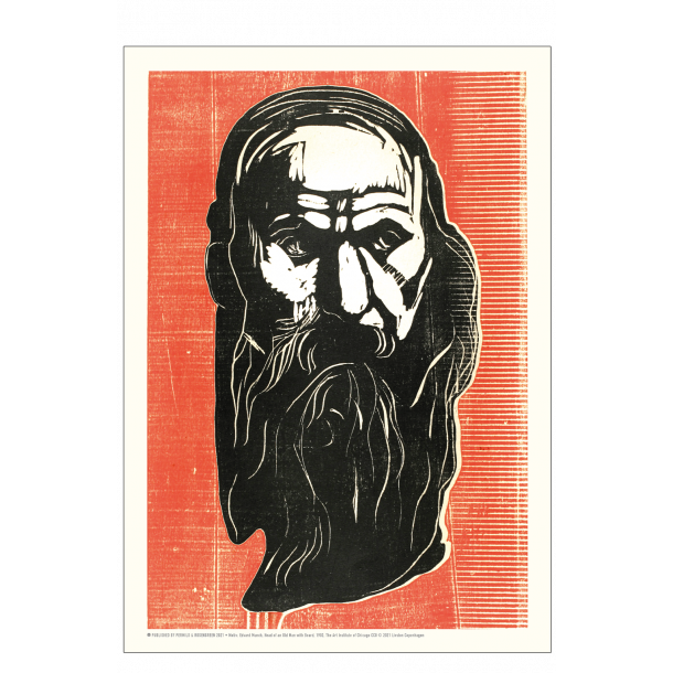 Edvard Munch - Mand med skæg (rød)