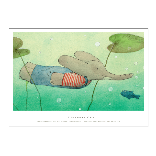 Carl the elephant. Kids's poster.