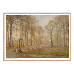 Philipsen, A late autumn day in Dyrehaven. Sunshine