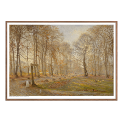 Philipsen, A late autumn day in Dyrehaven. Sunshine