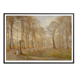 Philipsen, A late autumn day in Dyrehaven. Sunshine