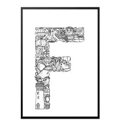 F - Bogstav doodle