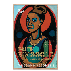 Udstillingsplakat. Faith Ringgold  Black is beautiful 