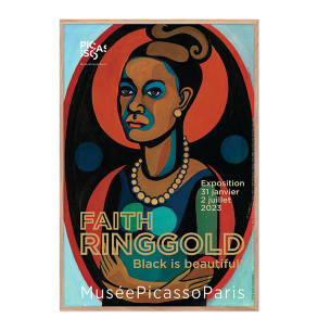 Udstillingsplakat. Faith Ringgold  Black is beautiful 