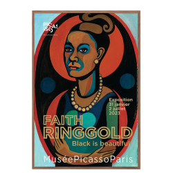 Udstillingsplakat. Faith Ringgold  Black is beautiful 