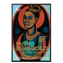 Udstillingsplakat. Faith Ringgold  Black is beautiful 