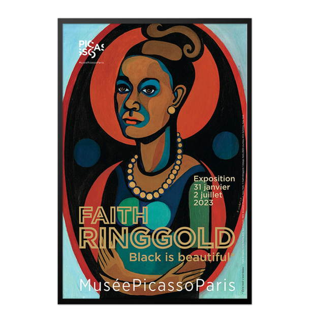 Udstillingsplakat. Faith Ringgold  Black is beautiful 