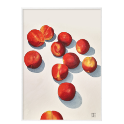 Poster with peaches