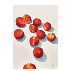 Poster with peaches