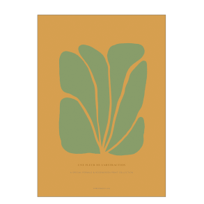Poster. Abstrakte Blume Nr. 10 - Gold