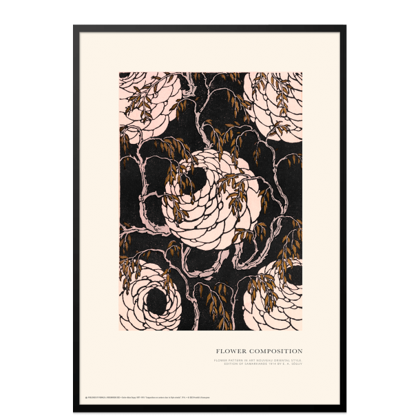 Flower composition. Art Nouveau (Rose)