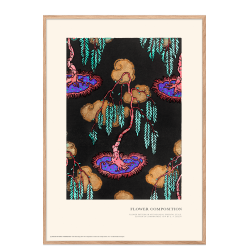 Flower composition. Art Nouveau (tyrkis)