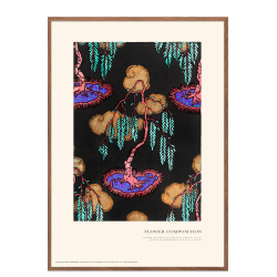 Flower composition. Art Nouveau (tyrkis)