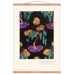 Flower composition. Art Nouveau (tyrkis)