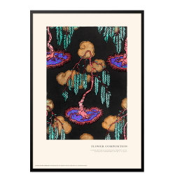 Flower composition. Art Nouveau (tyrkis)