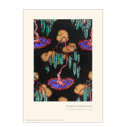 Flower composition. Art Nouveau (tyrkis)