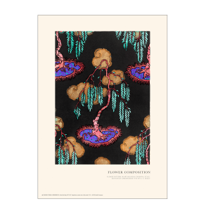 Blumenkomposition. Art Nouveau (trkis)